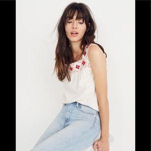 *sold* Madewell Embroidered Island Tank Top NWT